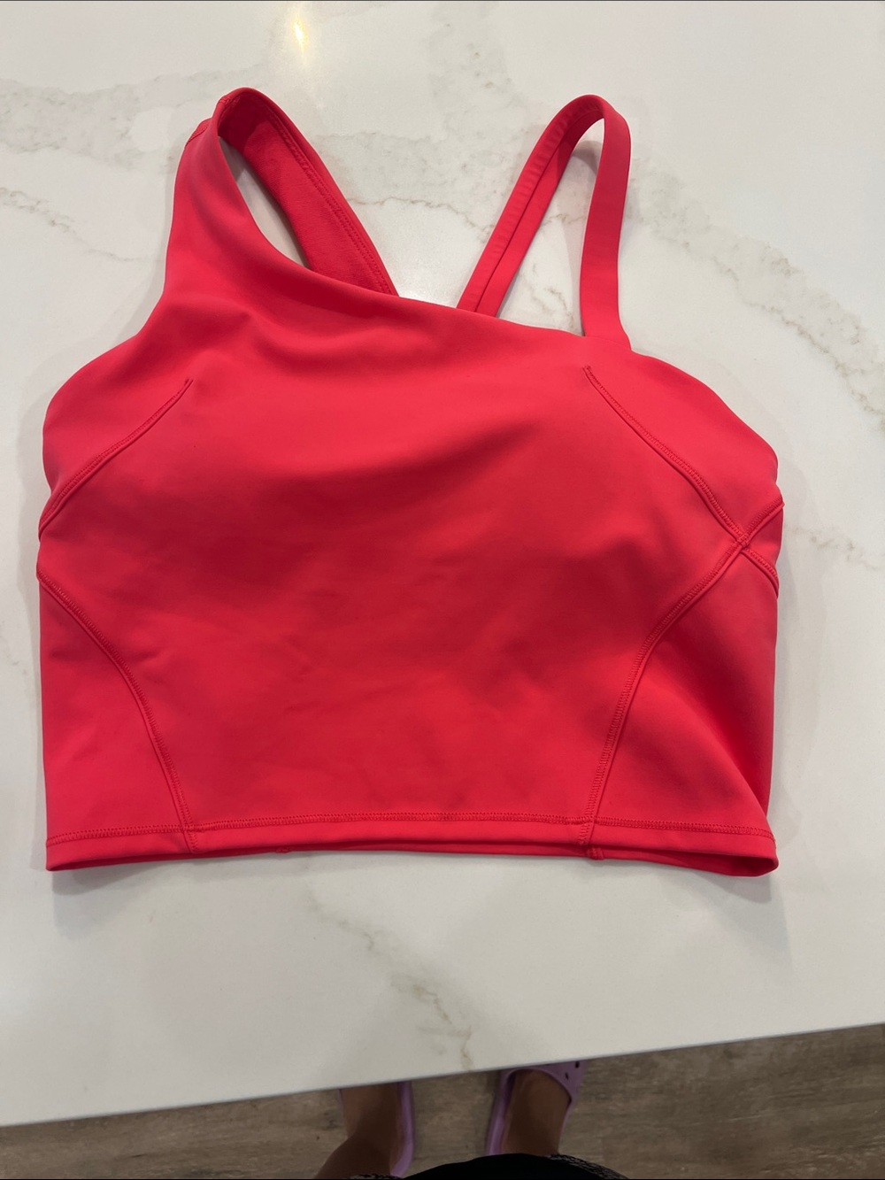 Lululemon Everlux Asymmetrical Tennis Tank Top Lip Gloss size 6 - Picture 6 of 11